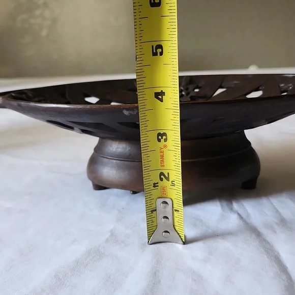 Thorens Lauterbach Walzer Switzerland Musical Carved Wooden Tray Platter - Picture 14 of 14